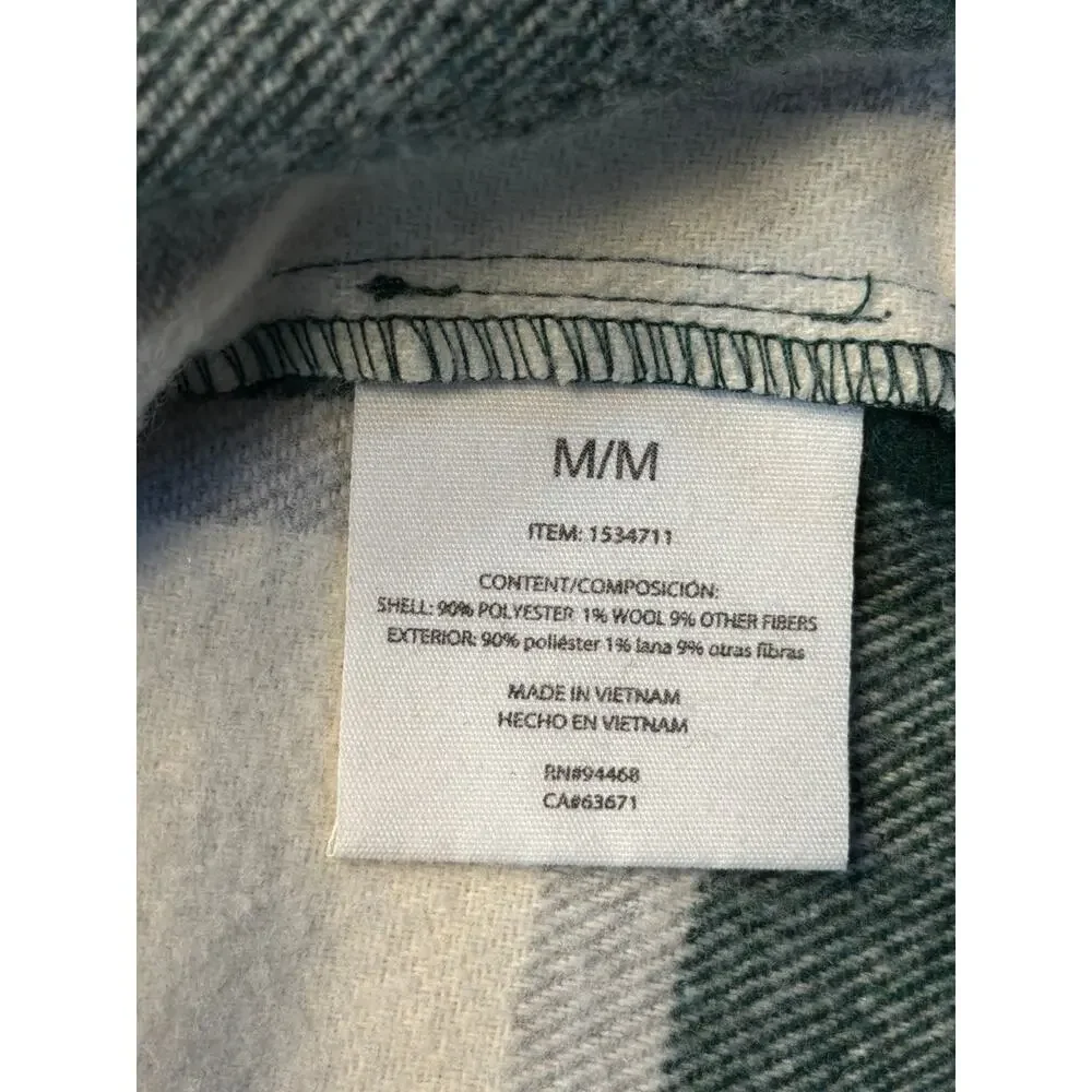 HFX Women's Button Down Front Pocket Shirt Jacket Green Size Med - Picture 7 of 8